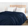 imageUtopia Bedding Sky Blue 100 Cotton Blanket Queen Size  90x90 Inch 350GSM Lightweight Soft and Breathable Thermal Blanket for All SeasonsNavy