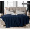 imageUtopia Bedding Sky Blue 100 Cotton Blanket Queen Size  90x90 Inch 350GSM Lightweight Soft and Breathable Thermal Blanket for All SeasonsNavy