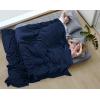 imageUtopia Bedding Sky Blue 100 Cotton Blanket Queen Size  90x90 Inch 350GSM Lightweight Soft and Breathable Thermal Blanket for All SeasonsNavy
