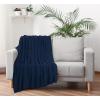 imageUtopia Bedding Sky Blue 100 Cotton Blanket Queen Size  90x90 Inch 350GSM Lightweight Soft and Breathable Thermal Blanket for All SeasonsNavy