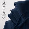 imageUtopia Bedding Sky Blue 100 Cotton Blanket Queen Size  90x90 Inch 350GSM Lightweight Soft and Breathable Thermal Blanket for All SeasonsNavy