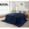 imageUtopia Bedding Sky Blue 100 Cotton Blanket Queen Size  90x90 Inch 350GSM Lightweight Soft and Breathable Thermal Blanket for All SeasonsNavy