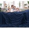 imageUtopia Bedding Sky Blue 100 Cotton Blanket Queen Size  90x90 Inch 350GSM Lightweight Soft and Breathable Thermal Blanket for All SeasonsNavy
