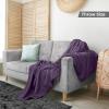 imageUtopia Bedding Sky Blue 100 Cotton Blanket Queen Size  90x90 Inch 350GSM Lightweight Soft and Breathable Thermal Blanket for All SeasonsPlum