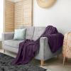 imageUtopia Bedding Sky Blue 100 Cotton Blanket Queen Size  90x90 Inch 350GSM Lightweight Soft and Breathable Thermal Blanket for All SeasonsPlum