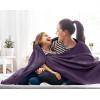 imageUtopia Bedding Sky Blue 100 Cotton Blanket Queen Size  90x90 Inch 350GSM Lightweight Soft and Breathable Thermal Blanket for All SeasonsPlum