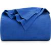 imageUtopia Bedding Sky Blue 100 Cotton Blanket Queen Size  90x90 Inch 350GSM Lightweight Soft and Breathable Thermal Blanket for All SeasonsRoyal Blue