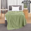 imageUtopia Bedding Sky Blue 100 Cotton Blanket Queen Size  90x90 Inch 350GSM Lightweight Soft and Breathable Thermal Blanket for All SeasonsSage Green
