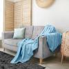 imageUtopia Bedding Sky Blue 100 Cotton Blanket Queen Size  90x90 Inch 350GSM Lightweight Soft and Breathable Thermal Blanket for All SeasonsSky Blue