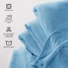 imageUtopia Bedding Sky Blue 100 Cotton Blanket Queen Size  90x90 Inch 350GSM Lightweight Soft and Breathable Thermal Blanket for All SeasonsSky Blue
