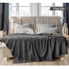 imageUtopia Bedding Sky Blue 100 Cotton Blanket Queen Size  90x90 Inch 350GSM Lightweight Soft and Breathable Thermal Blanket for All SeasonsSmoke Gray