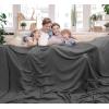 imageUtopia Bedding Sky Blue 100 Cotton Blanket Queen Size  90x90 Inch 350GSM Lightweight Soft and Breathable Thermal Blanket for All SeasonsSmoke Gray