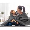 imageUtopia Bedding Sky Blue 100 Cotton Blanket Queen Size  90x90 Inch 350GSM Lightweight Soft and Breathable Thermal Blanket for All SeasonsSmoke Gray