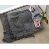 imageUtopia Bedding Sky Blue 100 Cotton Blanket Queen Size  90x90 Inch 350GSM Lightweight Soft and Breathable Thermal Blanket for All SeasonsSmoke Gray