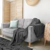 imageUtopia Bedding Sky Blue 100 Cotton Blanket Queen Size  90x90 Inch 350GSM Lightweight Soft and Breathable Thermal Blanket for All SeasonsSmoke Gray