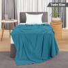 imageUtopia Bedding Sky Blue 100 Cotton Blanket Queen Size  90x90 Inch 350GSM Lightweight Soft and Breathable Thermal Blanket for All SeasonsTeal