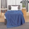 imageUtopia Bedding Sky Blue 100 Cotton Blanket Queen Size  90x90 Inch 350GSM Lightweight Soft and Breathable Thermal Blanket for All SeasonsWedgewood