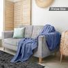 imageUtopia Bedding Sky Blue 100 Cotton Blanket Queen Size  90x90 Inch 350GSM Lightweight Soft and Breathable Thermal Blanket for All SeasonsWedgewood