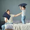 imageUtopia Bedding Toddler Pillow White 24 Pack 12x20 Small Kids Pillow for Sleeping Soft and Breathable Cotton Blend Shell Ideal for Toddler Bed and Travel Intended for Age 2 and upNavy Blue
