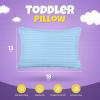 imageUtopia Bedding Toddler Pillow White 24 Pack 12x20 Small Kids Pillow for Sleeping Soft and Breathable Cotton Blend Shell Ideal for Toddler Bed and Travel Intended for Age 2 and upLight Blue