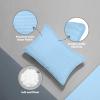 imageUtopia Bedding Toddler Pillow White 24 Pack 12x20 Small Kids Pillow for Sleeping Soft and Breathable Cotton Blend Shell Ideal for Toddler Bed and Travel Intended for Age 2 and upLight Blue