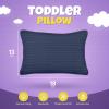 imageUtopia Bedding Toddler Pillow White 24 Pack 12x20 Small Kids Pillow for Sleeping Soft and Breathable Cotton Blend Shell Ideal for Toddler Bed and Travel Intended for Age 2 and upNavy Blue