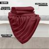 imageUtopia Bedding Twin Sheets Set  Brushed Microfiber  Soft Bed Sheets for Twin Size Bed Set  Includes 1 Fitted 1 Flat ampamp 1 Pillow Case  Deep Pocket White07  Burgundy