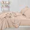 imageUtopia Bedding Twin Sheets Set  Brushed Microfiber  Soft Bed Sheets for Twin Size Bed Set  Includes 1 Fitted 1 Flat ampamp 1 Pillow Case  Deep Pocket White05  Beige