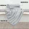 imageUtopia Bedding Twin Sheets Set  Brushed Microfiber  Soft Bed Sheets for Twin Size Bed Set  Includes 1 Fitted 1 Flat ampamp 1 Pillow Case  Deep Pocket White14  Light Grey