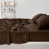 imageUtopia Bedding Twin Sheets Set  Brushed Microfiber  Soft Bed Sheets for Twin Size Bed Set  Includes 1 Fitted 1 Flat ampamp 1 Pillow Case  Deep Pocket White08  Brown
