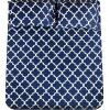imageUtopia Bedding Twin Sheets Set  Brushed Microfiber  Soft Bed Sheets for Twin Size Bed Set  Includes 1 Fitted 1 Flat ampamp 1 Pillow Case  Deep Pocket WhitePrint  Quatrefoil Navy