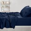 imageUtopia Bedding Twin Sheets Set  Brushed Microfiber  Soft Bed Sheets for Twin Size Bed Set  Includes 1 Fitted 1 Flat ampamp 1 Pillow Case  Deep Pocket White04  Navy