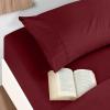 imageUtopia Bedding Twin Sheets Set  Brushed Microfiber  Soft Bed Sheets for Twin Size Bed Set  Includes 1 Fitted 1 Flat ampamp 1 Pillow Case  Deep Pocket White07  Burgundy