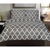 imageUtopia Bedding Twin Sheets Set  Brushed Microfiber  Soft Bed Sheets for Twin Size Bed Set  Includes 1 Fitted 1 Flat ampamp 1 Pillow Case  Deep Pocket WhitePrint  Quatrefoil Grey