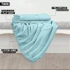 imageUtopia Bedding Twin Sheets Set  Brushed Microfiber  Soft Bed Sheets for Twin Size Bed Set  Includes 1 Fitted 1 Flat ampamp 1 Pillow Case  Deep Pocket White11  Spa Blue