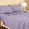 imageUtopia Bedding Twin Sheets Set  Brushed Microfiber  Soft Bed Sheets for Twin Size Bed Set  Includes 1 Fitted 1 Flat ampamp 1 Pillow Case  Deep Pocket White12  Lavender
