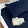imageUtopia Bedding Twin Sheets Set  Brushed Microfiber  Soft Bed Sheets for Twin Size Bed Set  Includes 1 Fitted 1 Flat ampamp 1 Pillow Case  Deep Pocket White04  Navy