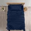 imageUtopia Bedding Twin Sheets Set  Brushed Microfiber  Soft Bed Sheets for Twin Size Bed Set  Includes 1 Fitted 1 Flat ampamp 1 Pillow Case  Deep Pocket White04  Navy