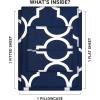 imageUtopia Bedding Twin Sheets Set  Brushed Microfiber  Soft Bed Sheets for Twin Size Bed Set  Includes 1 Fitted 1 Flat ampamp 1 Pillow Case  Deep Pocket WhitePrint  Quatrefoil Navy