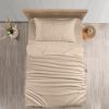 imageUtopia Bedding Twin Sheets Set  Brushed Microfiber  Soft Bed Sheets for Twin Size Bed Set  Includes 1 Fitted 1 Flat ampamp 1 Pillow Case  Deep Pocket White05  Beige