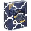 imageUtopia Bedding Twin Sheets Set  Brushed Microfiber  Soft Bed Sheets for Twin Size Bed Set  Includes 1 Fitted 1 Flat ampamp 1 Pillow Case  Deep Pocket WhitePrint  Quatrefoil Navy