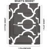imageUtopia Bedding Twin Sheets Set  Brushed Microfiber  Soft Bed Sheets for Twin Size Bed Set  Includes 1 Fitted 1 Flat ampamp 1 Pillow Case  Deep Pocket WhitePrint  Quatrefoil Grey
