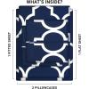 imageUtopia Bedding Twin Sheets Set  Brushed Microfiber  Soft Bed Sheets for Twin Size Bed Set  Includes 1 Fitted 1 Flat ampamp 1 Pillow Case  Deep Pocket WhitePrint  Quatrefoil Navy