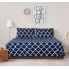 imageUtopia Bedding Twin Sheets Set  Brushed Microfiber  Soft Bed Sheets for Twin Size Bed Set  Includes 1 Fitted 1 Flat ampamp 1 Pillow Case  Deep Pocket WhitePrint  Quatrefoil Navy