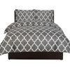 imageUtopia Bedding Twin Sheets Set  Brushed Microfiber  Soft Bed Sheets for Twin Size Bed Set  Includes 1 Fitted 1 Flat ampamp 1 Pillow Case  Deep Pocket WhitePrint  Quatrefoil Grey