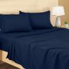 imageUtopia Bedding Twin Sheets Set  Brushed Microfiber  Soft Bed Sheets for Twin Size Bed Set  Includes 1 Fitted 1 Flat ampamp 1 Pillow Case  Deep Pocket White04  Navy