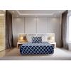imageUtopia Bedding Twin Sheets Set  Brushed Microfiber  Soft Bed Sheets for Twin Size Bed Set  Includes 1 Fitted 1 Flat ampamp 1 Pillow Case  Deep Pocket WhitePrint  Quatrefoil Navy
