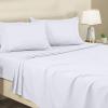 imageUtopia Bedding Twin Sheets Set  Brushed Microfiber  Soft Bed Sheets for Twin Size Bed Set  Includes 1 Fitted 1 Flat ampamp 1 Pillow Case  Deep Pocket White01  White