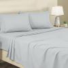 imageUtopia Bedding Twin Sheets Set  Brushed Microfiber  Soft Bed Sheets for Twin Size Bed Set  Includes 1 Fitted 1 Flat ampamp 1 Pillow Case  Deep Pocket White14  Light Grey