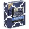 imageUtopia Bedding Twin Sheets Set  Brushed Microfiber  Soft Bed Sheets for Twin Size Bed Set  Includes 1 Fitted 1 Flat ampamp 1 Pillow Case  Deep Pocket WhitePrint  Quatrefoil Navy